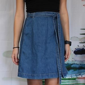 Denim Wrap Skirt